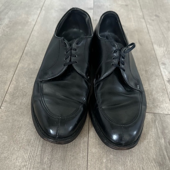 WRIGHT Men Lace-up Quality Shoe Sz 10 C Split Toe Black Leather Oxfords USA Made main image 12